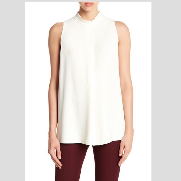 DONATED - Theory Ivory Sleeveless Turtle Neck Top Size Small - Picture 2 of 8